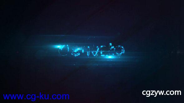 AE模板-公司宣传魅力蓝色耀光粒子闪烁logo标志展示logo-reveal-flicker的图片1