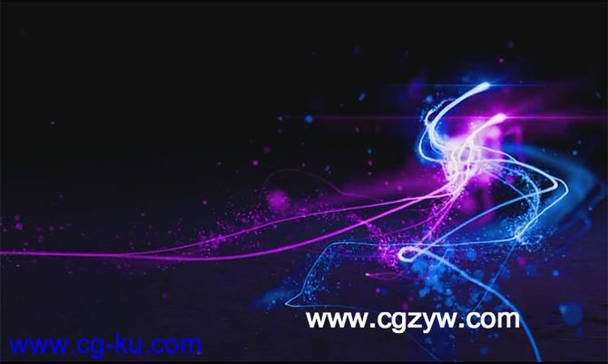 粒子光线飞舞穿梭Logo展示 VideoHive Particle Light Logo的图片1