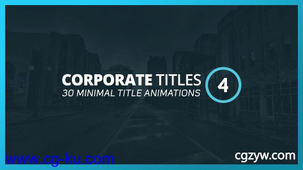 AE模板-40种扁平字幕标题动公司项目合作文字标题动画 Corporate Titles 4的图片1