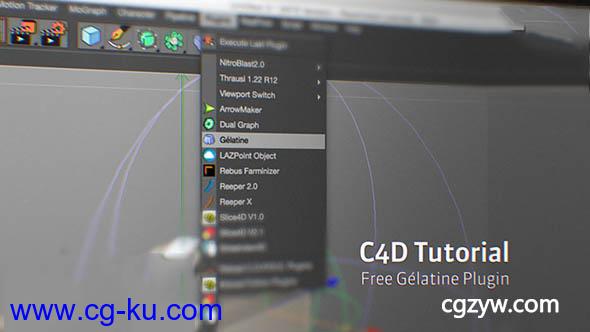 C4D插件-弹性变形效果器插件code.vonc.fr Gélatine Plugin+使用教程的图片1