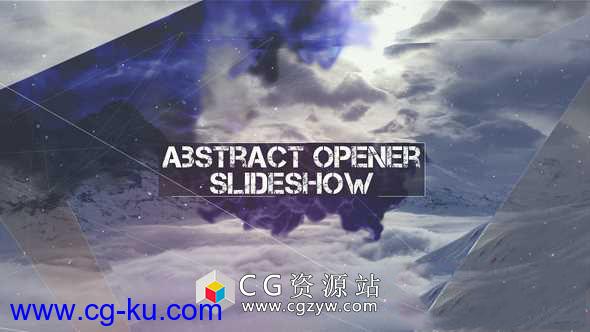 AE模板-图形遮罩水墨文字标题图片展示片头 Abstract Opener – Slideshow的图片1