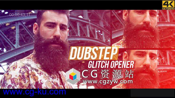 AE模板-4K毛刺数字失真动感时尚极限运动城市宣传片开场 Dubstep Glitch Opener – 4K的图片1