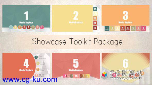 AE模板-商品图片轮流展示工具包 Showcase Toolkit Package的图片1