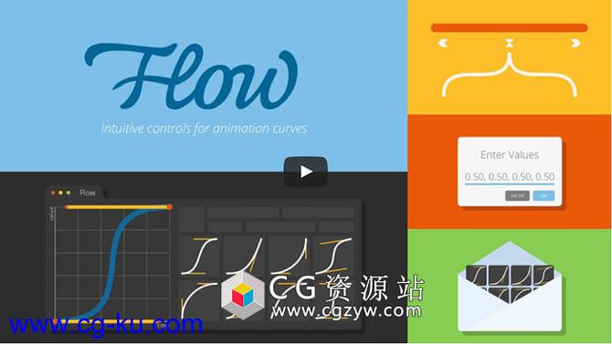 AE脚本-关键帧缓入缓出曲线调节脚本 AEscripts Flow 1.2.1 + 使用教程 WinMac版的图片1