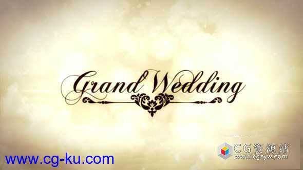 AE模板-婚礼照片相册展示复古回忆片头 Grand Wedding的图片1