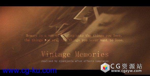 AE模板-复古生活照片回忆照片相册图片展示片头 Vintage Memories的图片1