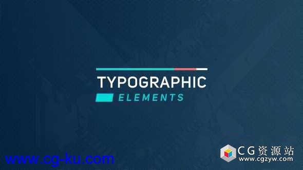 AE模板-简洁文字排版标题动画 Typographic Elements 2的图片1