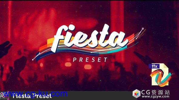 AE模板+预设-时尚图形动画包装设计过渡转场效果fiesta-preset的图片1