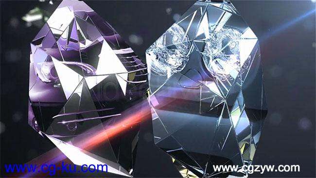 AE模板-多长钻石暂时动画Videohive Diamonds Photo Slider Opener的图片1