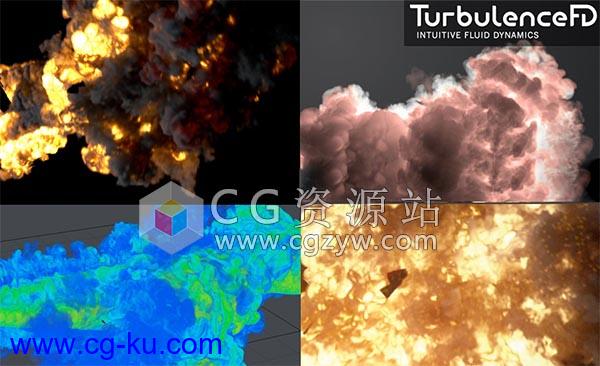 C4D流体模拟插件 TurbulenceFD C4D v1.0 Build 1419 R16/R17/R18 WIN64的图片1