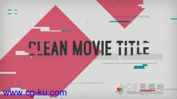 AE模板-干净电影标题图片介绍片头clean-movie-title的图片1