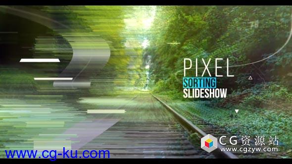AE模板-创意像素错位视差旅行摄影图片展示片头 Inspire Pixel Sorting Slideshow的图片1