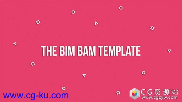 AE模板-扁平化弹性文字标题开场 The Bim Bam Template的图片1