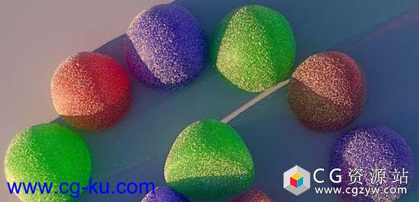 C4D教程-软糖建模材质渲染结合Octane渲染器 Cinema 4D – Realistic Gumdrops with Octane Render Tutorial的图片1