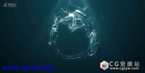 AE模板-液体标志介绍水流汇聚Logo动画 Water Logo的图片1