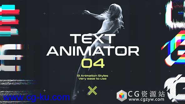 AE模板-文本动画运动毛刺标题 Text Animator 04 Motion Glitch Titles的图片1