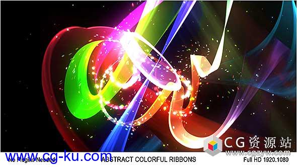 AE模板-抽象彩色丝带Logo动画 Abstract Colorful Ribbons Logo的图片1