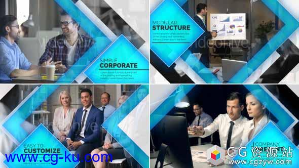 AE模板-公司介绍简洁商业公司会议活动产品宣传视频展示的图片1