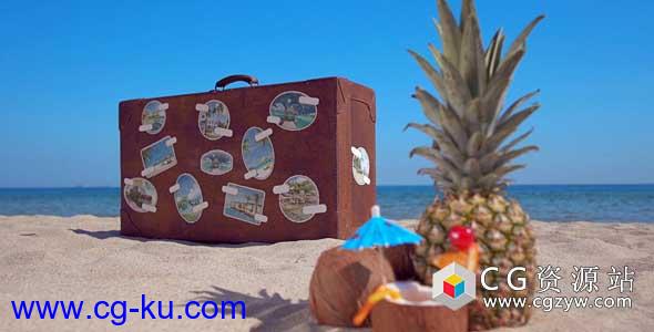 AE模板-复古手提箱假日与旅游照片展示 The Retro Suitcase – Holiday & Travel Promotion的图片1