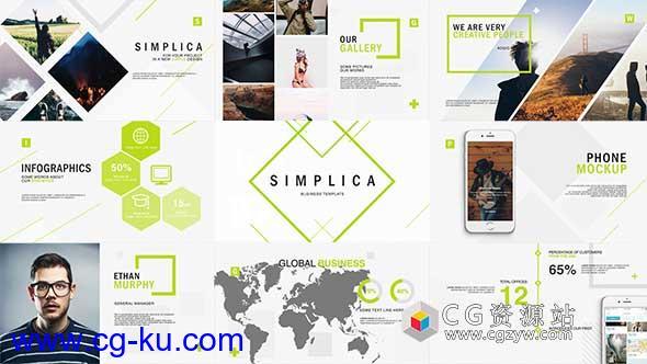 AE模板-简洁公司电子商务包装片头开场 Simplica Business Template的图片1