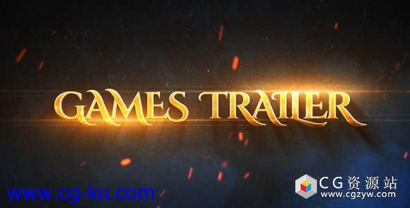 AE模板-游戏史诗预告片文字标题动画games-epic-trailer的图片1