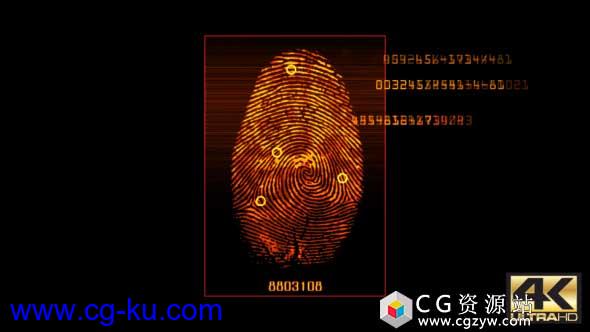视频素材-4K手指指纹扫描高清素材 Fingerprint Scan v3的图片1