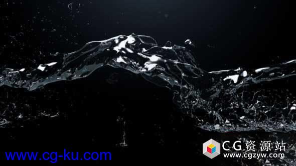 AE模板-抽象水流液体拖尾Logo动画 Watertrail Logo Reveal的图片1
