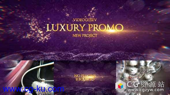 AE模板-豪华促销金色粒子文字标题图片视频片头 Luxury Promo的图片1