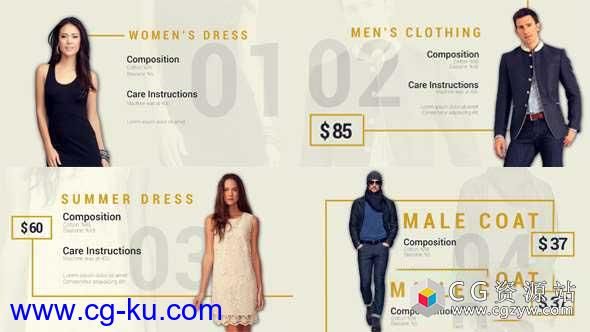 AE模板-现代在线商店促销时尚人物服装折扣介绍片头 Fashion Collection的图片1