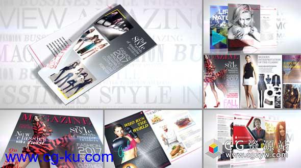 AE模板-时尚杂志宣传片产品促销翻页动画 Magazine Promo的图片1