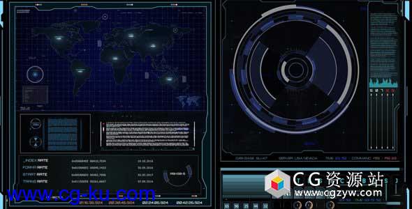 视频素材-高科技HUD仪表板控制界面高清素材 HUD Dashboard Control Interface的图片1