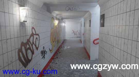 C4D教程火车站通道建模贴图灯光渲染 Curse Studio – The Train Station Tutorial VrayForC4D的图片1