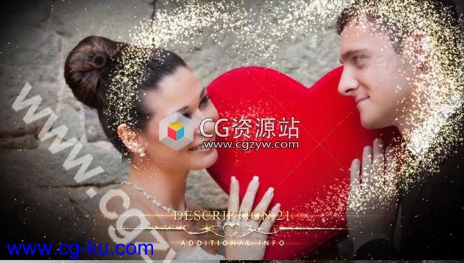 AE模板－金色红心婚礼相册动画模板Videohive – Wedding Pack II的图片1