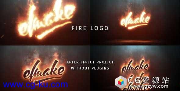 AE模板-暗黑史诗般火焰燃烧Logo动画 Fire Logo的图片1