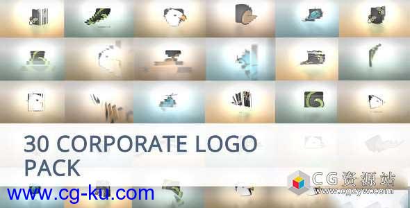 AE模板-30个企业标志翻转Logo动画 30 Corporate Logo Animation Pack的图片1