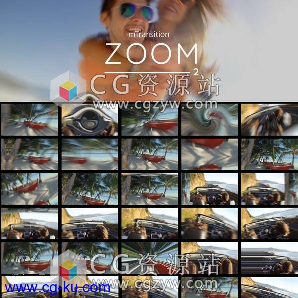 FCPX插件-50组推拉旋转扭曲视频转场预设第二季 mTransition Zoom Vol.2的图片1