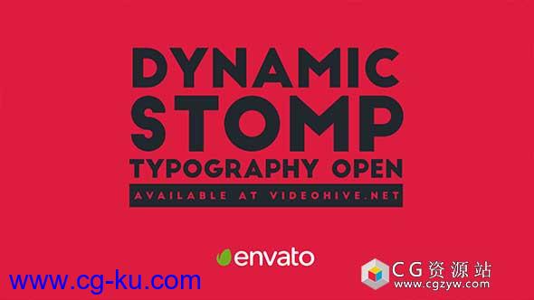 AE模板-动态能量快速文字标题图片开场 Dynamic Stomp Typography Open的图片1