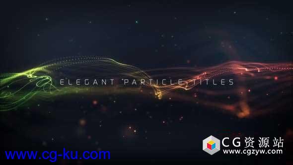 AE模板-电影标题预告优雅粒子线条流动背景动画片头 Elegant Particle Titles的图片1