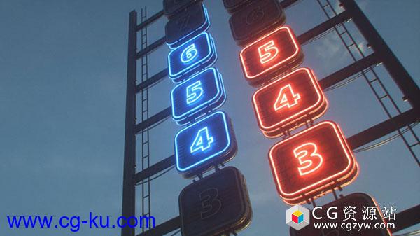 C4D霓虹灯广告牌文字标志绑定Neon Sign Generator Xpresso Rig的图片1