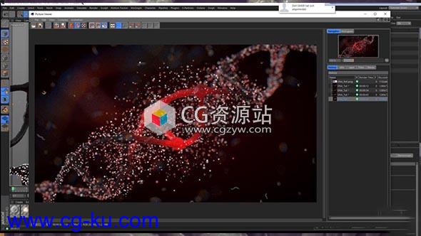 C4D DNA 粒子效果创建视频教程DNA Strand (Cinema 4D – Tutorial)的图片1