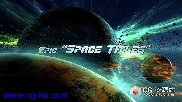 AE模板-大气电影史诗宇宙星球穿梭文字片头动画Epic Space Titles的图片1