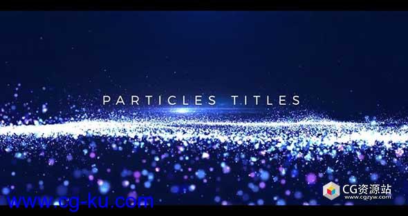 AE模板-优雅亮丽动态电影颁奖仪式彩色粒子文字标题动画Particles Titles的图片1