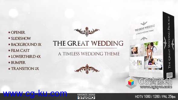 AE模板-婚礼电影浪漫爱情故事照片视频宣传片the-great-wedding-pack的图片1