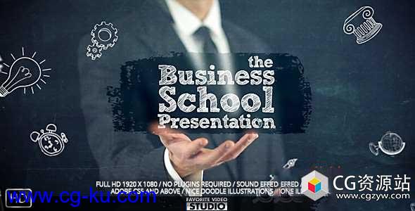 AE模板-商业学校学院介绍点击视频包装片头 Business School College Presentation的图片1