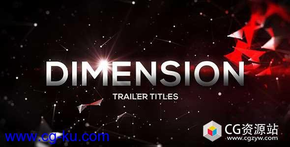 AE模板-Plexus科幻点线粒子游戏电影文字标题宣传片Dimension Trailer Titles的图片1