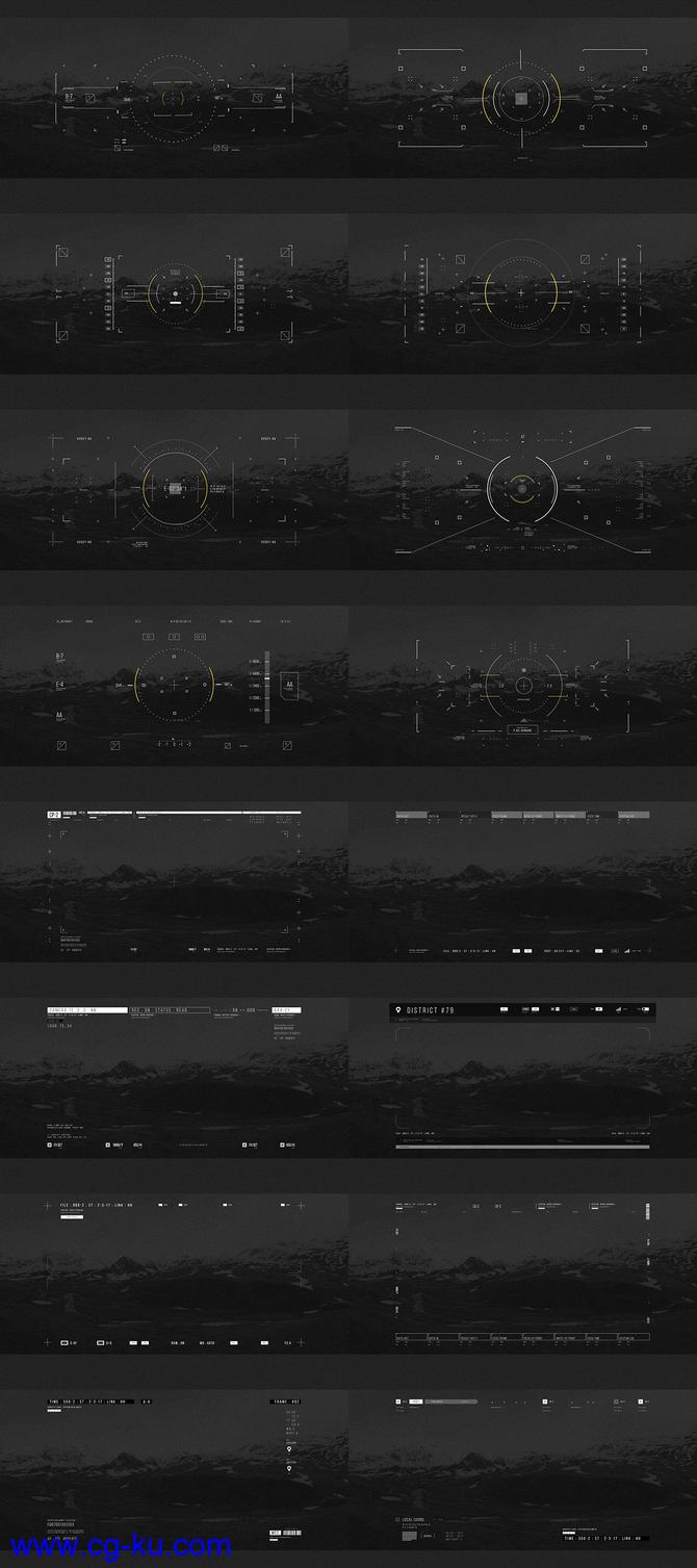 AE模板-4k超级间谍猎人HUD信息图科幻屏幕任务UI动画的图片2
