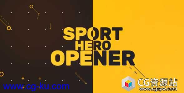 AE模板-体育极限运动宣传片头-Sport Hero Opener的图片1