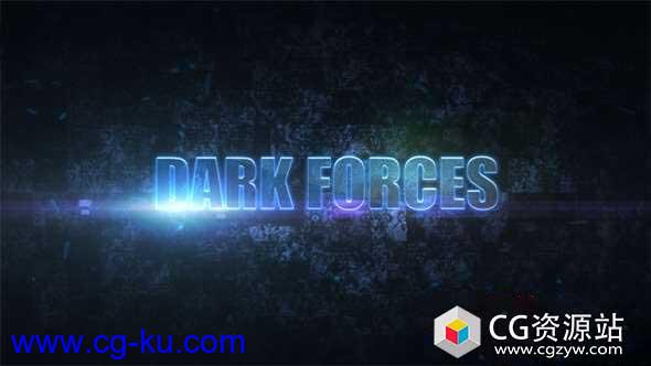 AE模板-蓝色电影史诗黑暗大气文字标题宣传片头 Dark Forces的图片1