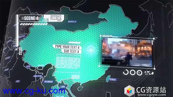 AE模板-E3D大气企业宣传片世界地图介绍地域说明业务发展+背景音乐的图片1