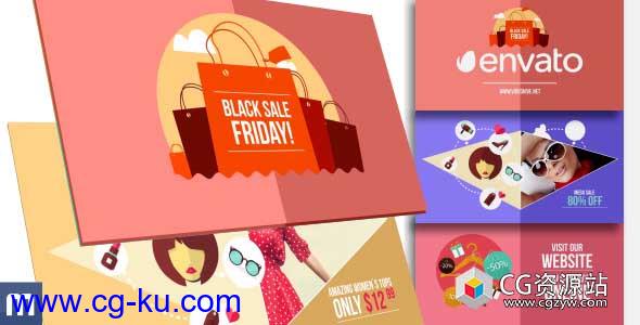 AE模板-黑色星期五电子商务广告商品促销宣传MG动画 Black Friday Sale – Online Promo的图片1